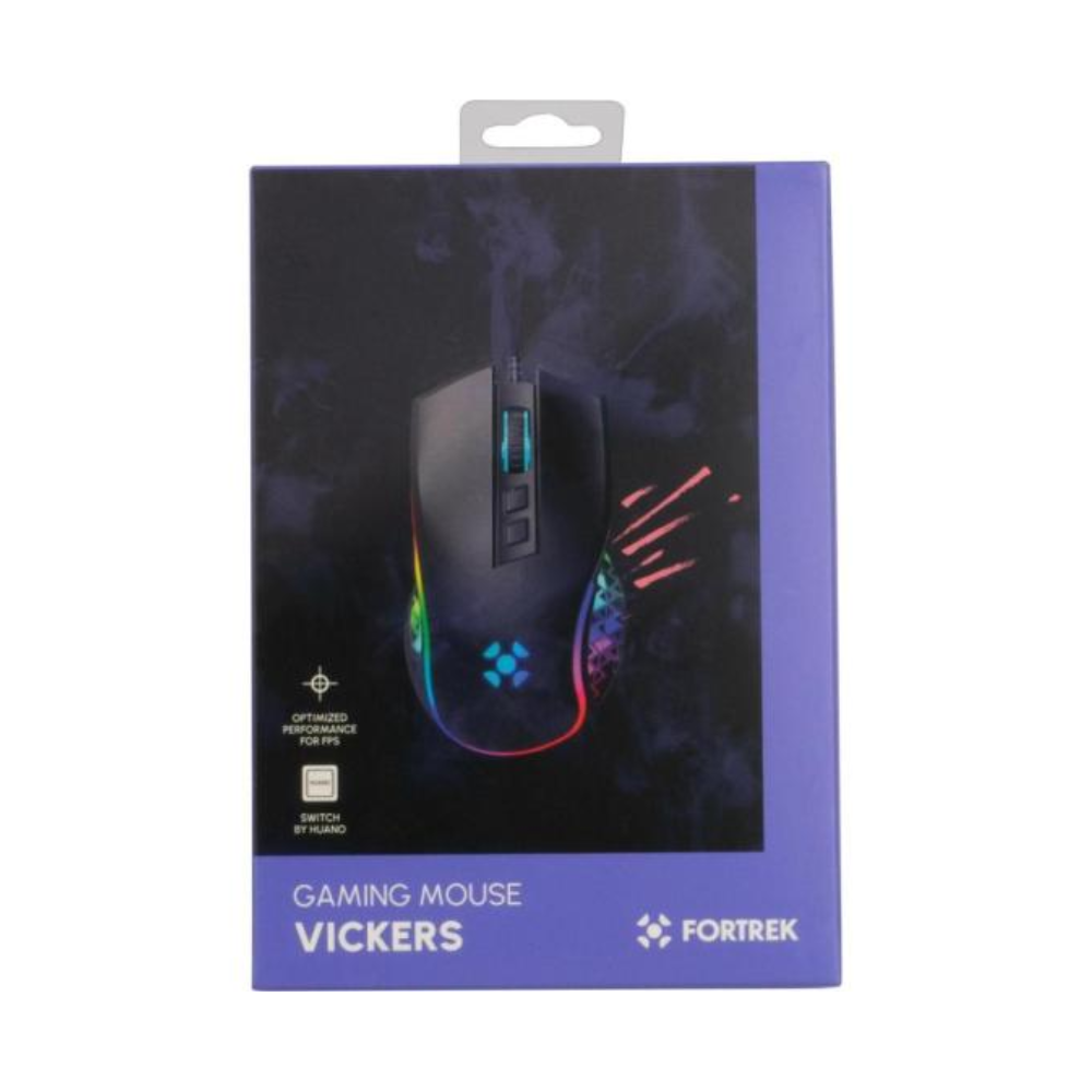 Mouse Gamer Usb Fortrek Vickers Rgb 8000 Dpi Preto - 77246