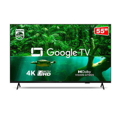 Smart TV Led Philips 55" UHD Wi-fi Bluetooth USB HDMI Google TV - 55PUG7408