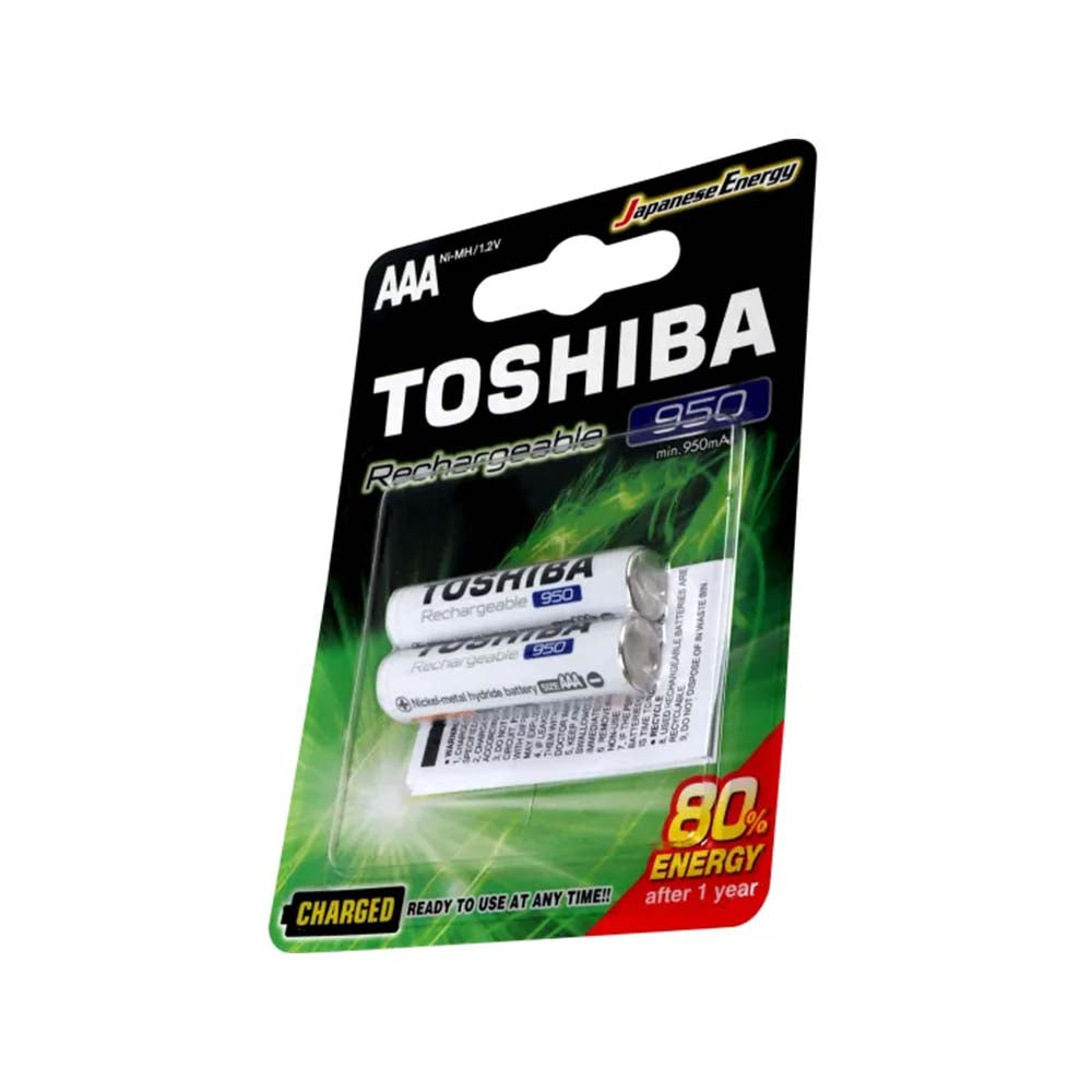 Pilha Recarregável AAA 950mah Toshiba (Blister C/2 Pilhas) - TNH03GAE