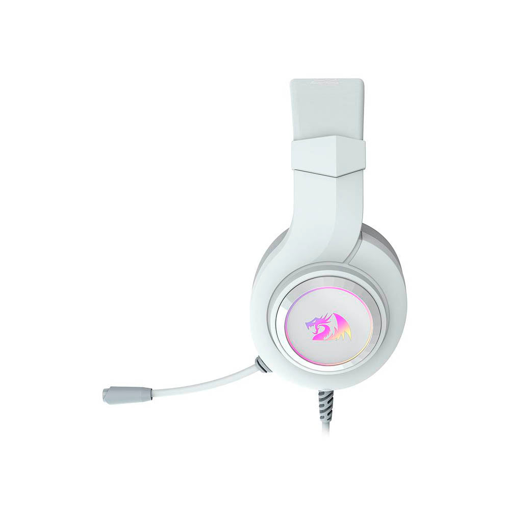 Headset Gamer Redragon Hylas USB / P2 7.1 Virtual Branco RGB - H371W-RGB