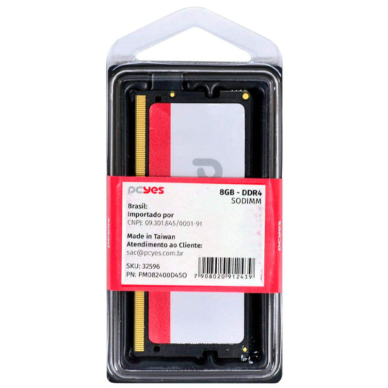 Memoria para Notebook Ddr4 8gb 2400Mhz PCYes PM082400D4SO