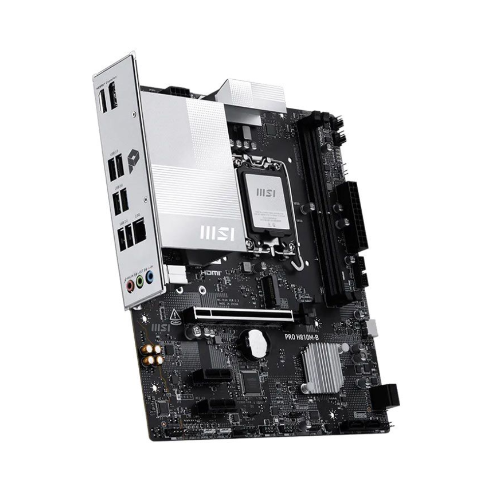Placa Mae MSI Pro H810M-B Lga 1851 Ddr5 Hdmi M.2 DP Usb-C (Linha Intel Ultra) - PRO H810M-B