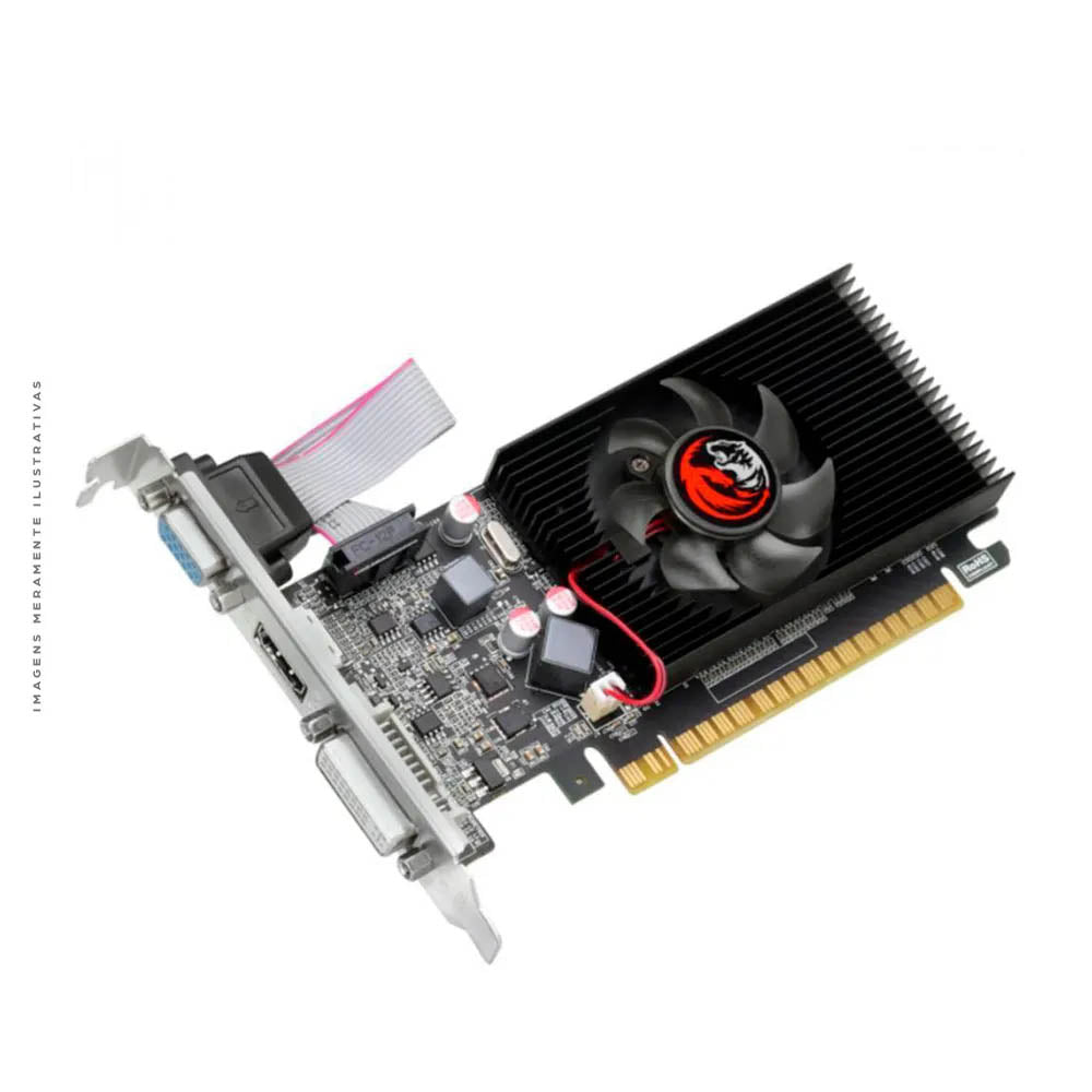Placa De Video 2Gb GT 610 Gddr3 PcYes Nvidia Geforce 64bits Low Profile Hdmi Dvi Vga - Pakgt6102Gbdr3Sf