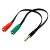 Cabo Adaptador de Som 1 P3 Macho Para 2 P2 Femea ( P/ Microfone Headset Notebook)