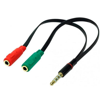 Cabo Adaptador de Som 1 P3 Macho Para 2 P2 Femea ( P/ Microfone Headset Notebook)