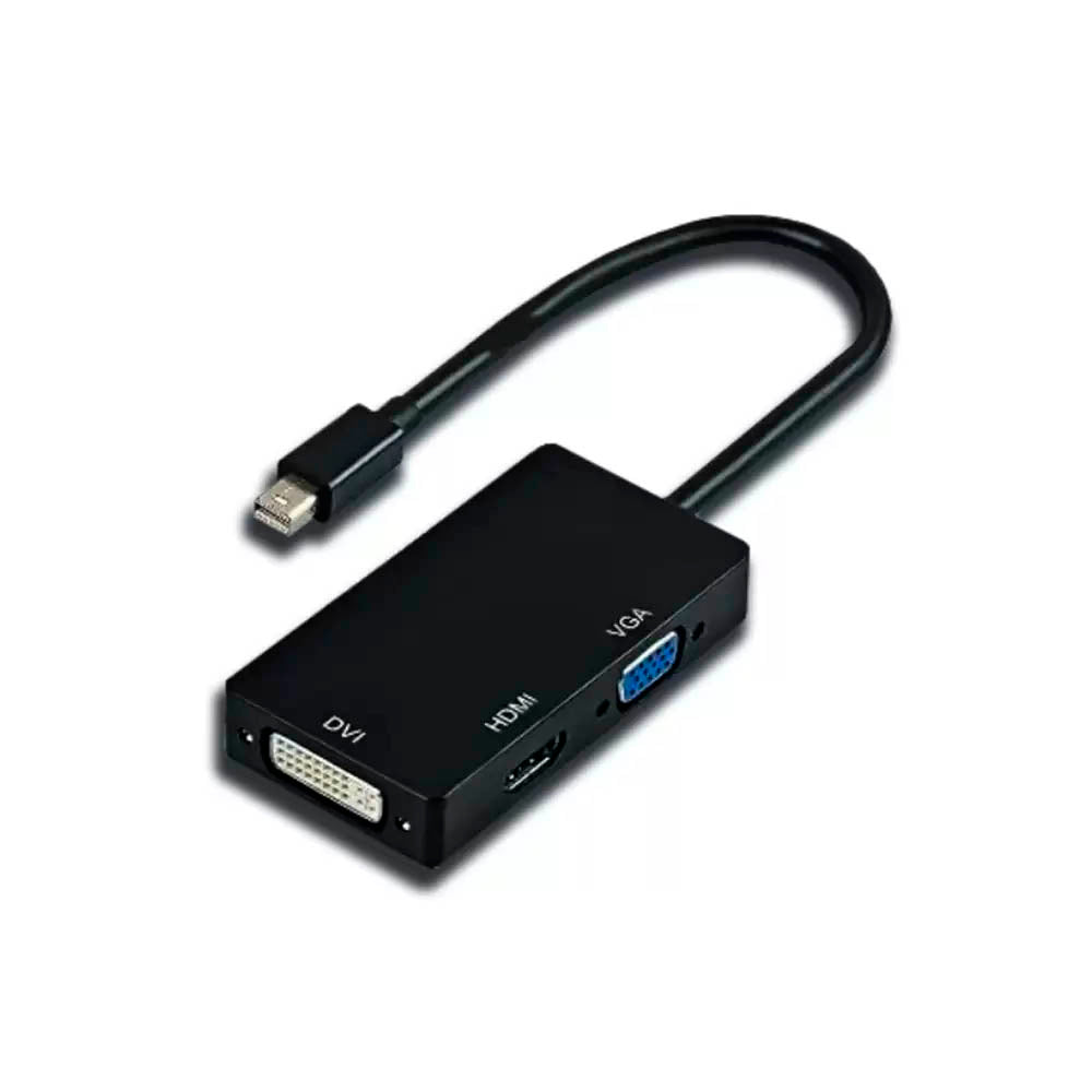 Adaptador Conversor Mac Thunderbolt Mini Displayport Macho Para Hdmi Vga Dvi Fêmea Knup - KP-AD137