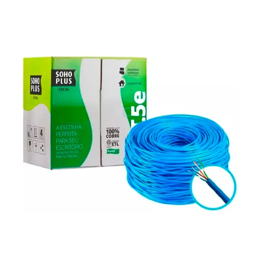 Cabo De Rede Cat5e Furukawa Sohoplus Cx C/305mts Azul