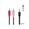 Cabo de Áudio RCA Macho Para P2 3.5mm 2m PcYes - P2R35-2