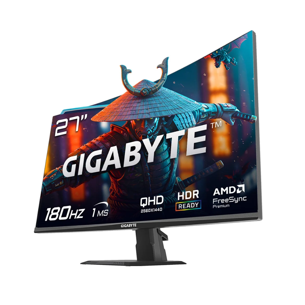 Monitor Gamer Gigabyte Led 27" Pols Curvo QHD 180HZ 1ms Preto - GS27QCA