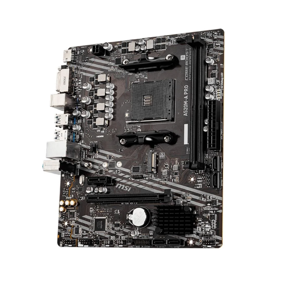 Placa Mae MSI A520M-A Pro DDR4 4600MHz Socket AM4 AMD Ryzen Hdmi Usb 3.2 - 911-7C96-065