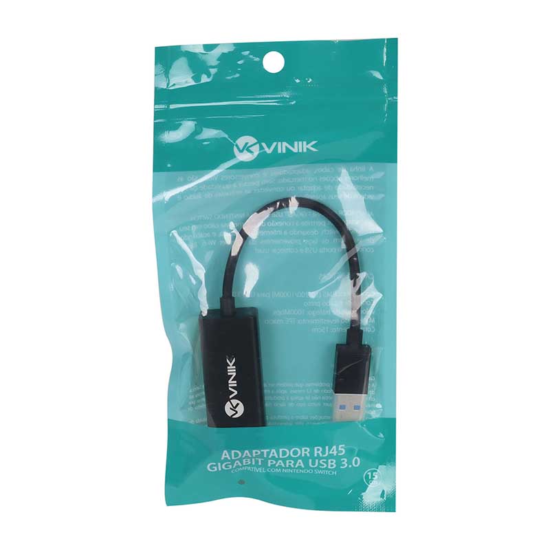 Adaptador Usb 3.0 Para Rj45 10/100/1000 (Placa De Rede Usb) Vinik - ADRJ45