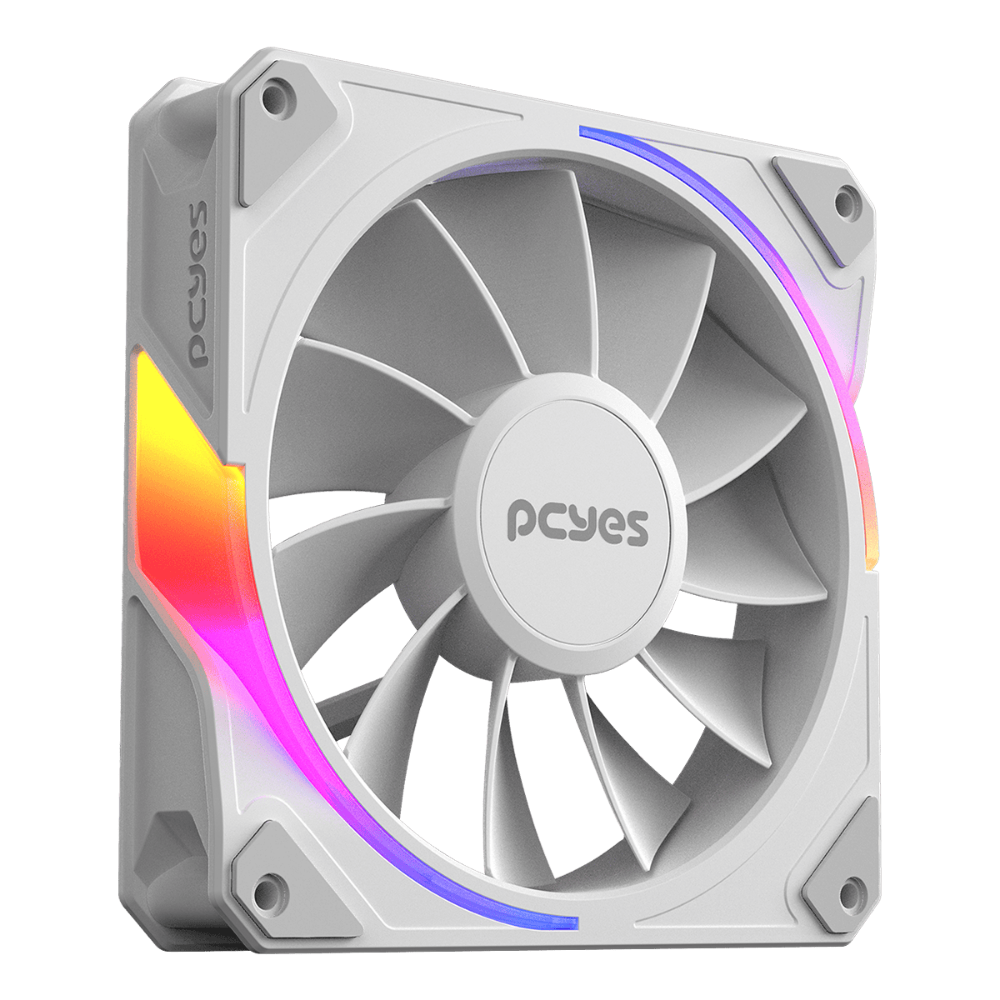 Kit C/ 3x Cooler Fan Para Gabinete PCYes Sangue Frio 3 ARGB White Ghost Reverse 120mm - K3ARGBSF3WGRVBR