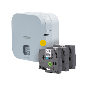 Impressora De Etiquetas Brother P-Touch Cube Bluetooth Android iOS - PTP300BT - C/ 3 Fitas TZ231