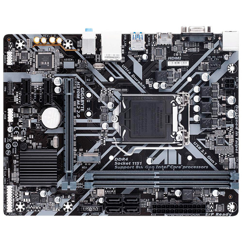 Placa Mae Gigabyte H310m M.2 2.0 Intel Ddr4 Hdmi Vga Usb M.2 Socket 1151 (8a E 9a Ger Intel)