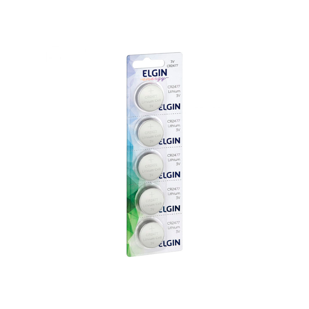 Bateria de Litio 3v Cr2477 Elgin - 82306 (Kit com 5)