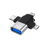 Adaptador Otg 3 em 1 (Lightning / Tipo C / Micro Usb) P/ Usb 3.0 Femea Knup - HM006