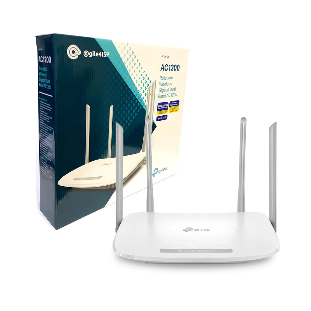 Roteador Wireless TP-Link AC1200 Dual Band 4 antenas - EC220-G5