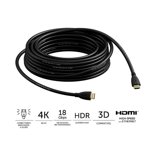 Cabo Hdmi 2.0 5mt 4k Blindado Intelbras CH 2005 - 4140003