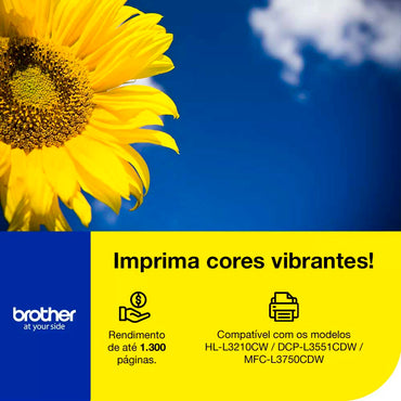Cartucho de Toner Brother Amarelo TN213Y - P/ DCP-L3551CDW HL-L3210CW