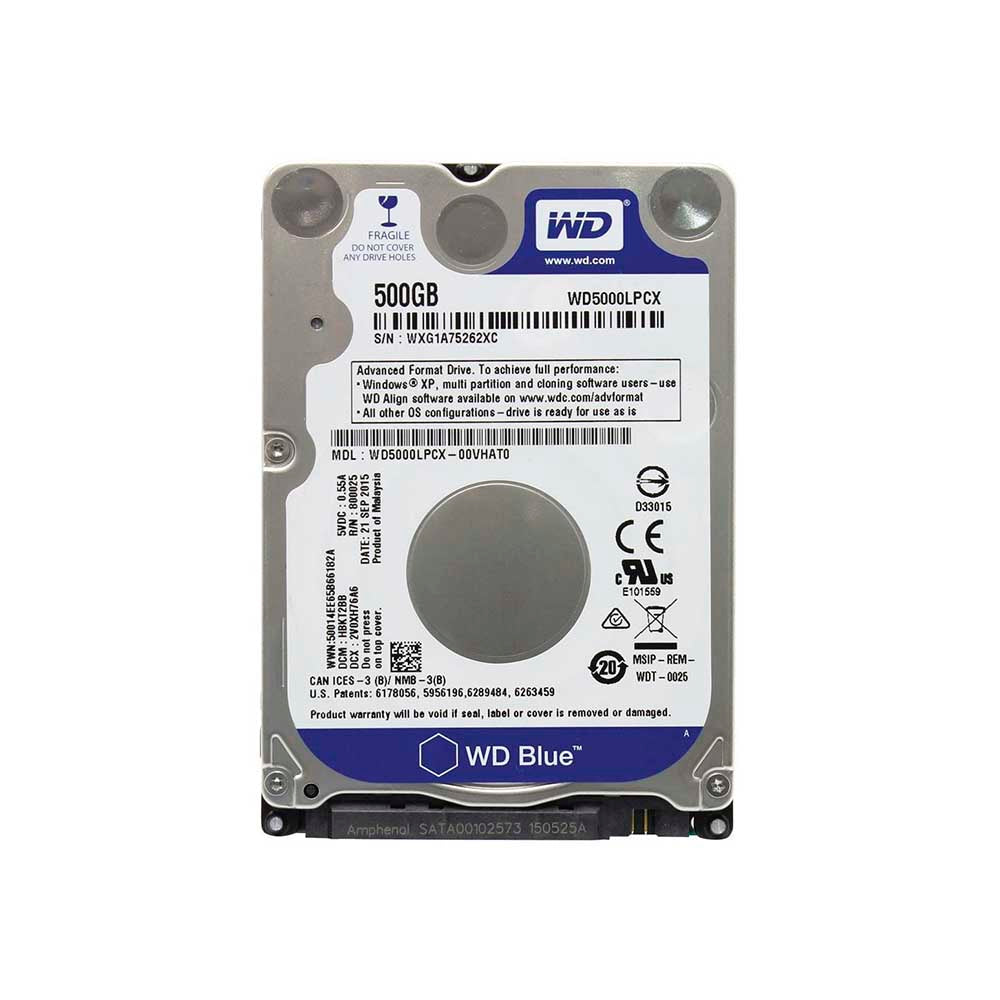 Hd Para Notebook 500gb Western Digital Wd Blue Sata - Wd500lpcx (Sem Embalagem) Truedata
