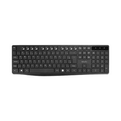 Teclado Sem Fio Wireless Multi C/ Teclas Multimídia 2.4 GHz Preto - TC611