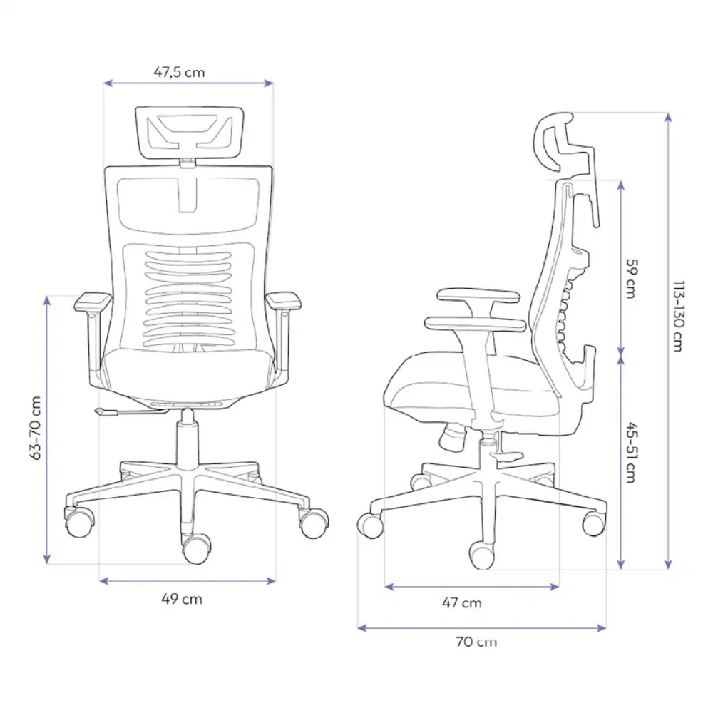 Cadeira Ergonômica Elements Vertta – Preta