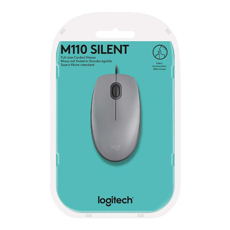 Mouse Usb Logitech M110 Silencioso Cinza - 910-005494