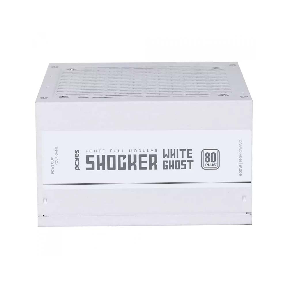Fonte Real Atx 600w Full Modular PCYes 80 Plus Pfc White Ghost Branca - FM600WWG