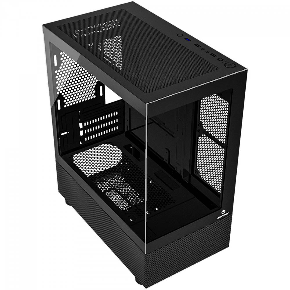 Gabinete Gamer Onepower Crystal Mid Tower lateral e Frontal em Vidro Temperado - CC-202B