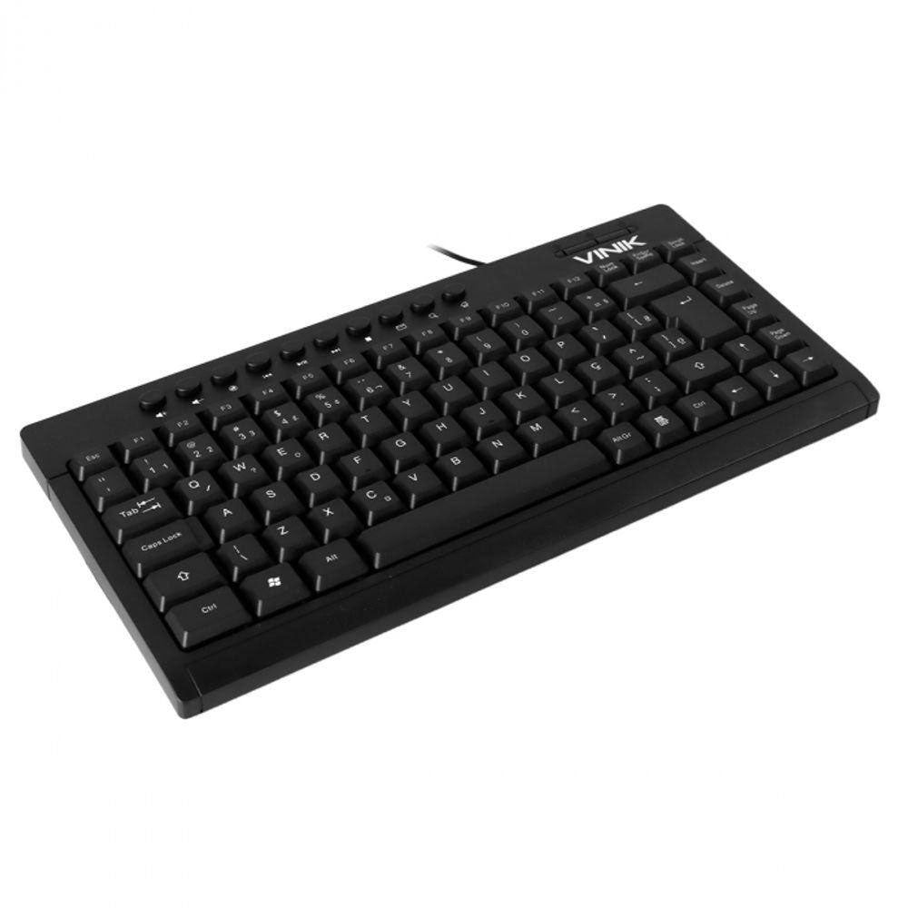 Mini Teclado USB Slim Dynamic Multimidia ABNT2 1.8m Preto Vinik - DT111