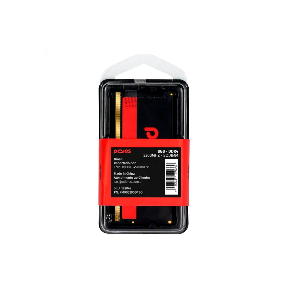 Memoria para Notebook Ddr4 8gb 3200mhz PCYes Sodimm - PM083200D4SO