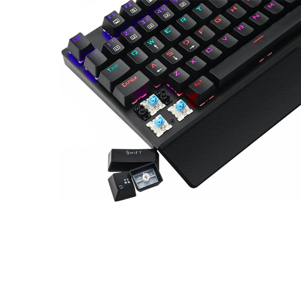 Teclado Gamer Mecanico T-Dagger Destroyer LED Rainbow Switch Azul - T-TGK305-BL (PT-BLUE)