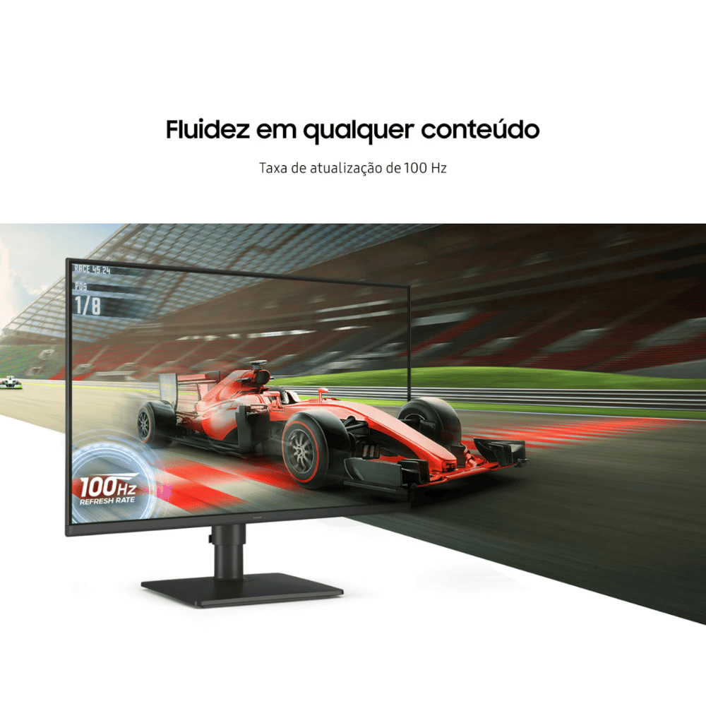Monitor Gamer Led 24 Pols Samsung S4 Essential Full Hd IPS 1920 x 1080 100Hz Hdmi Displayport - LS24D400GALMZD