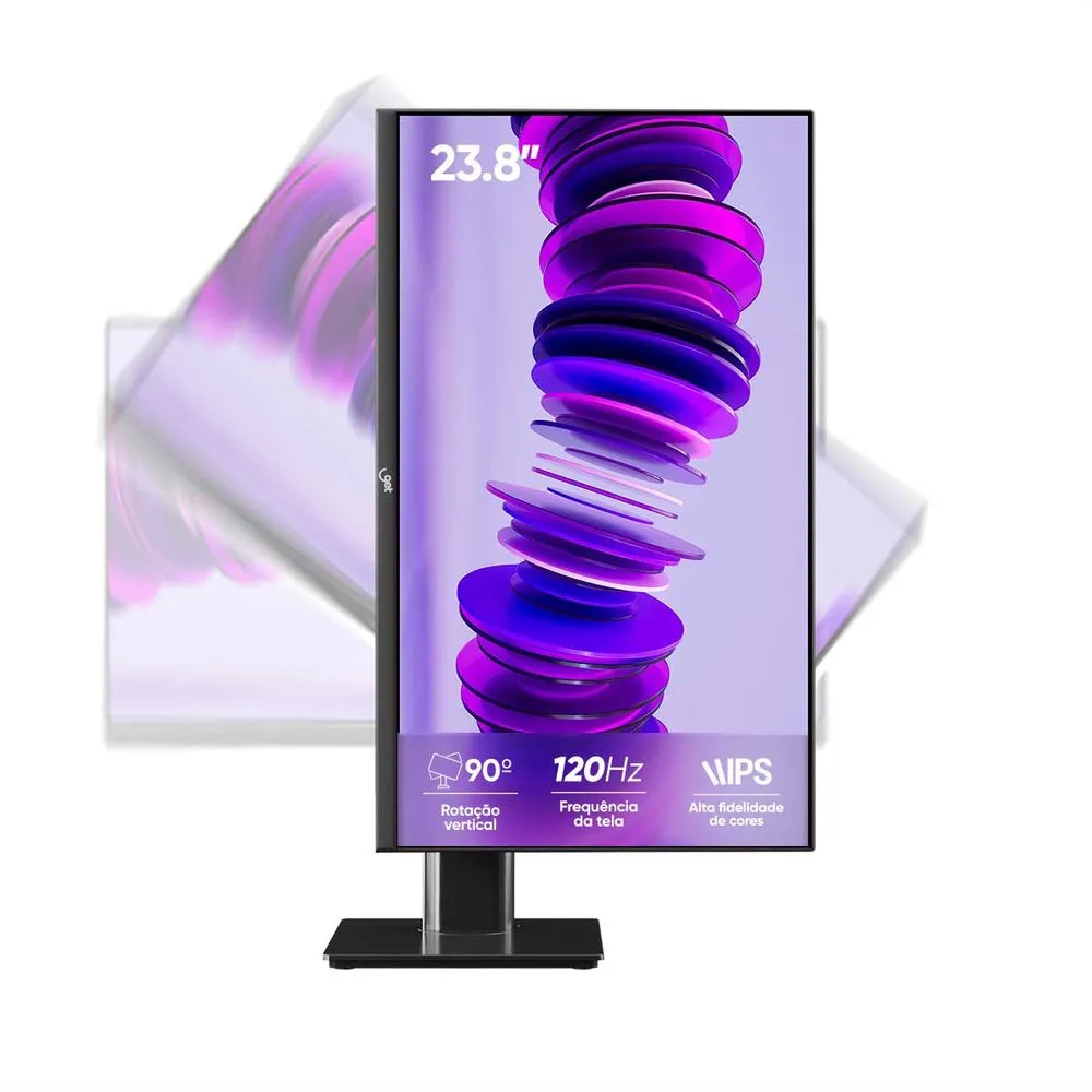Monitor Corporativo Led 23.8 Pols Get Slim Hdmi Vga 120Hz 1920 x 1080 Preto - 72668