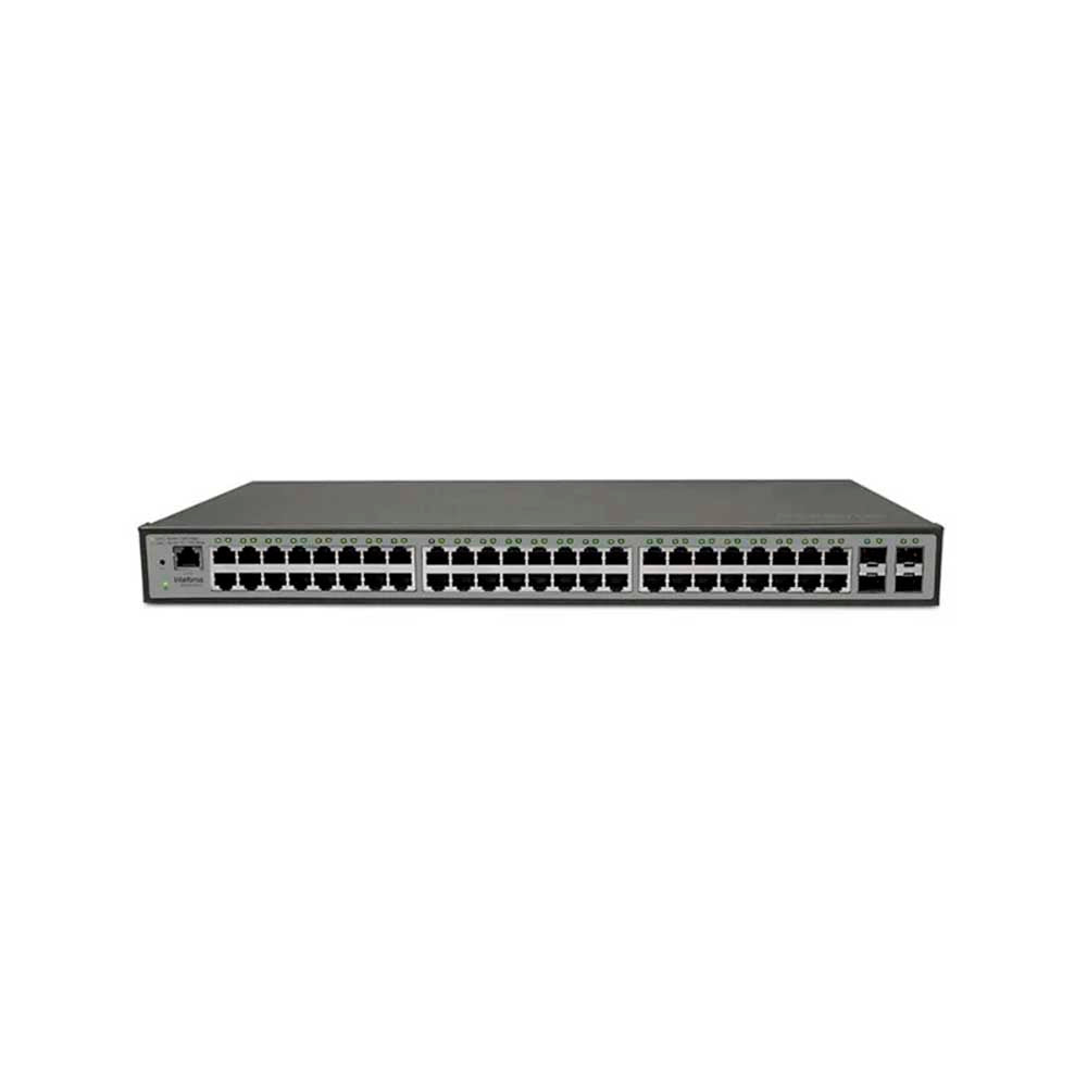 Switch 48 Portas Gigabit 10/100/1000 Mbps + 4 Gbic SFP Intelbras Gerenciavel - SG 5204 MR L2+ - 4760046