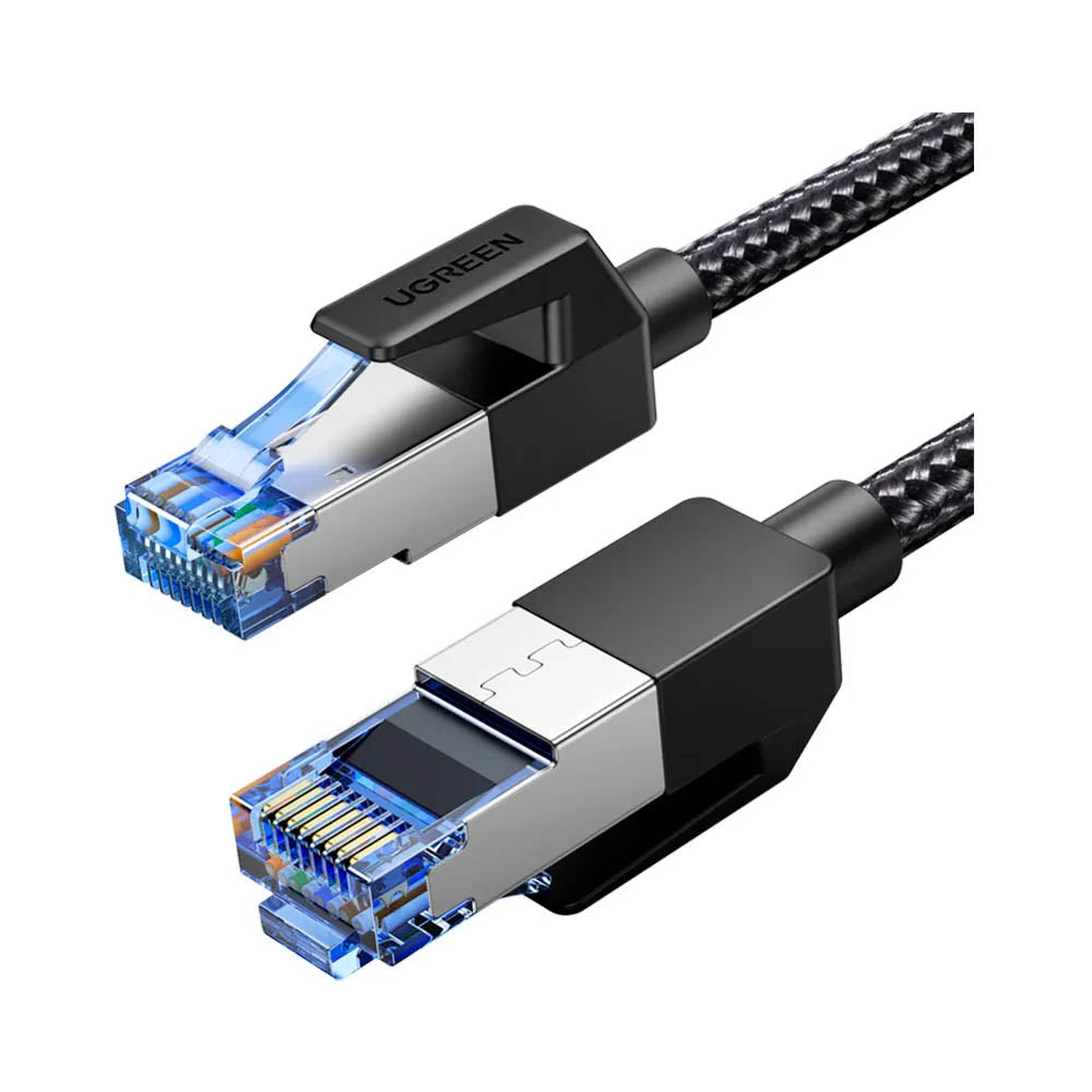 Cabo De Rede Ethernet Ugreen Cat 8, F/Ftp 2mts Trançado Preto - NW153