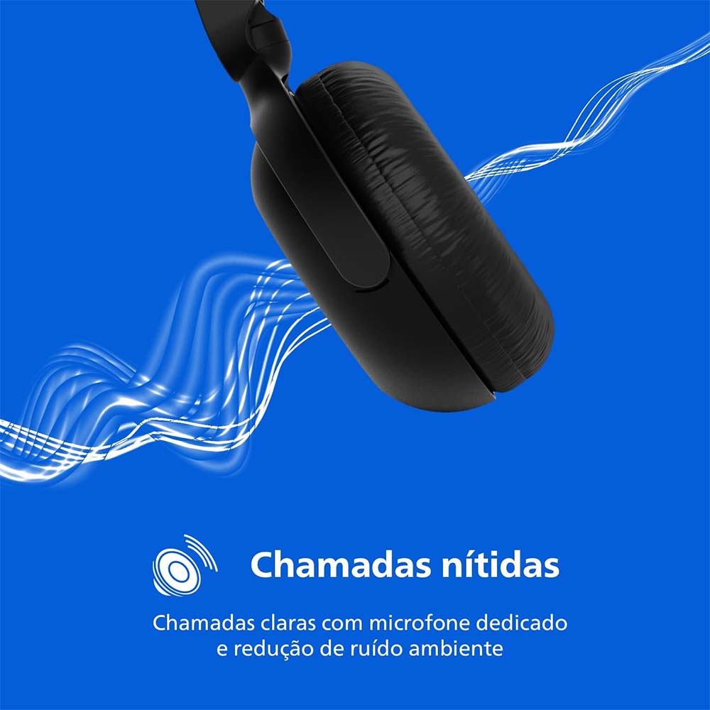 Fone de Ouvido Headphone Bluetooth Philips Preto - TAH2209