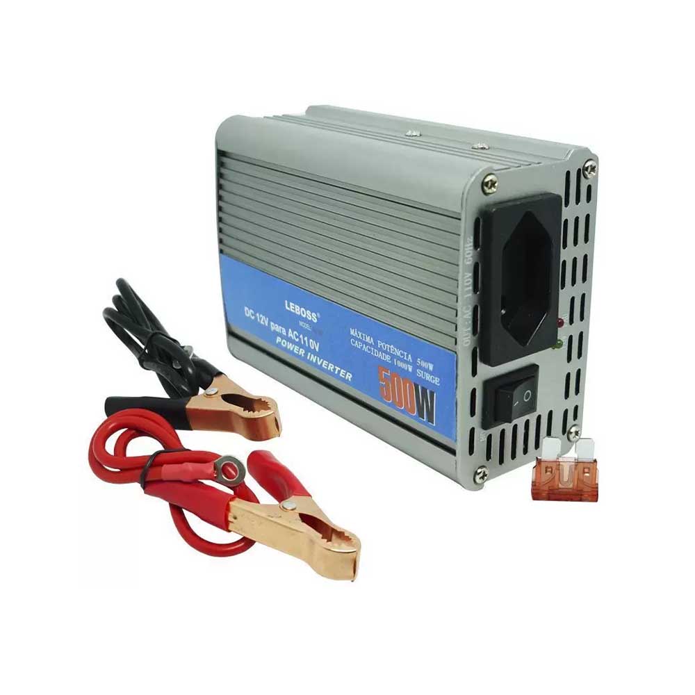Inversor De Potência 12v Para 110v Veicular 500w Leboss LB-507 Saida Ac