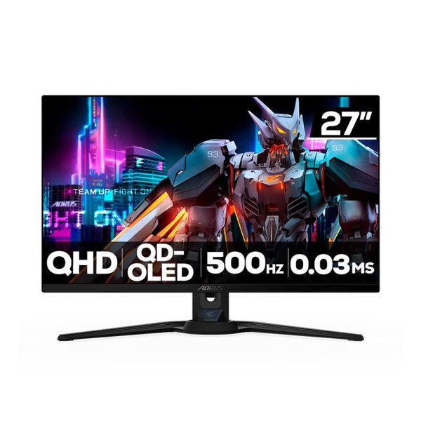 Monitor Gamer Gigabyte Aorus 27" Pols Led IPS QD-OLed 500Hz QHD Preto - FO27Q5P