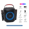 Caixa De Som Bluetooth Polyvox Karaokê 160w C/ RGB e 2 Microfones Preta - XK-1