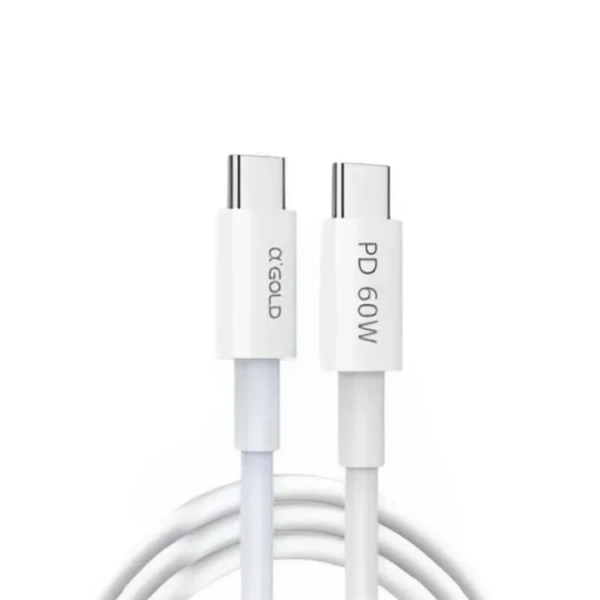 Cabo de Dados aGold Usb Tipo C Macho 60W 2 Metros 15 Pro Max - CB-105
