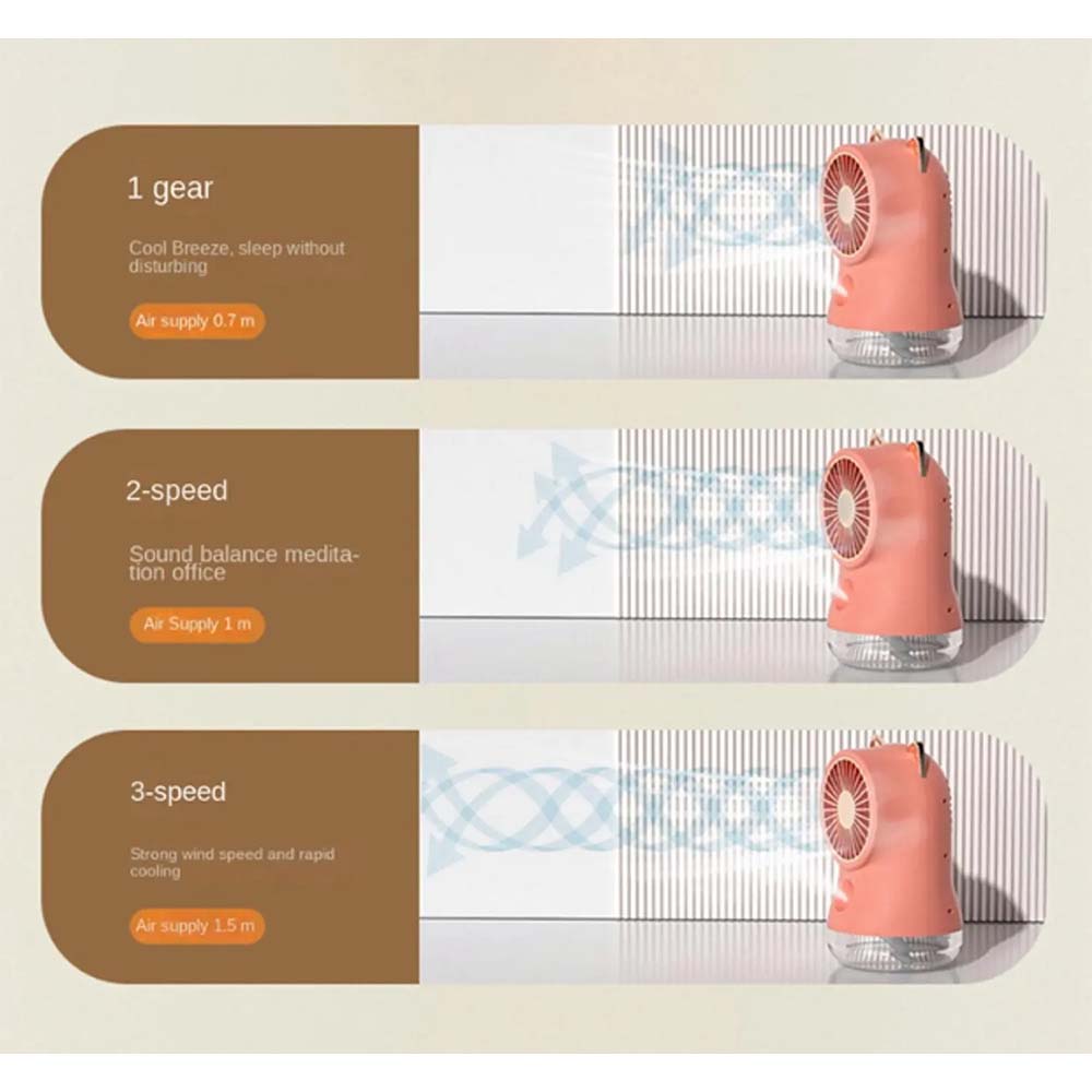 Mini Ventilador / Umidificador de Mesa 2 em 1 Tomate - MLF-008
