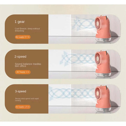 Mini Ventilador / Umidificador de Mesa 2 em 1 Tomate - MLF-008 Truedata