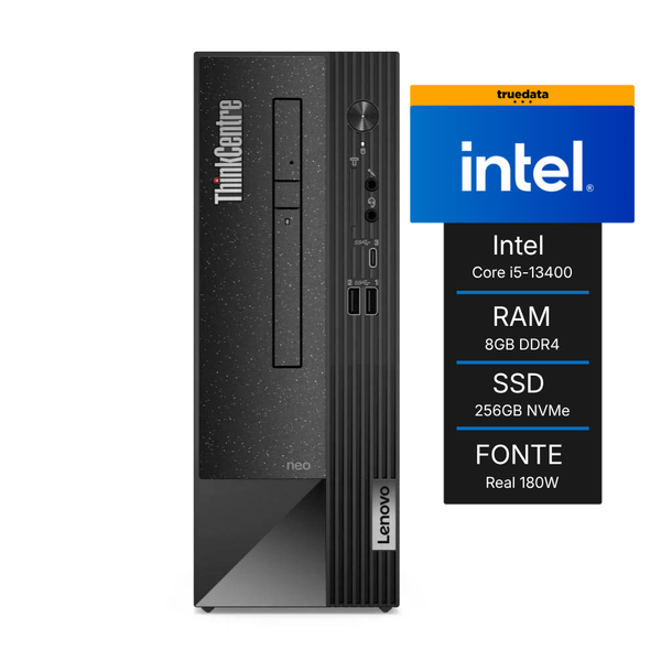 Computador Desktop Lenovo Thinkcentre Neo 50s G4 Intel Core I5-13400 8gb 256gb Win11 Pro C/ Teclado e Mouse - 13F40004BO
