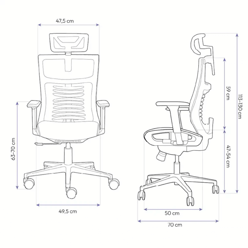 Cadeira Ergonômica Elements Vertta Pro – Preta