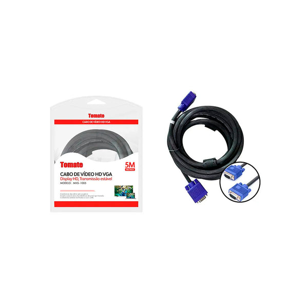Cabo Vga 5Mts Tomate HD - MVG-1005