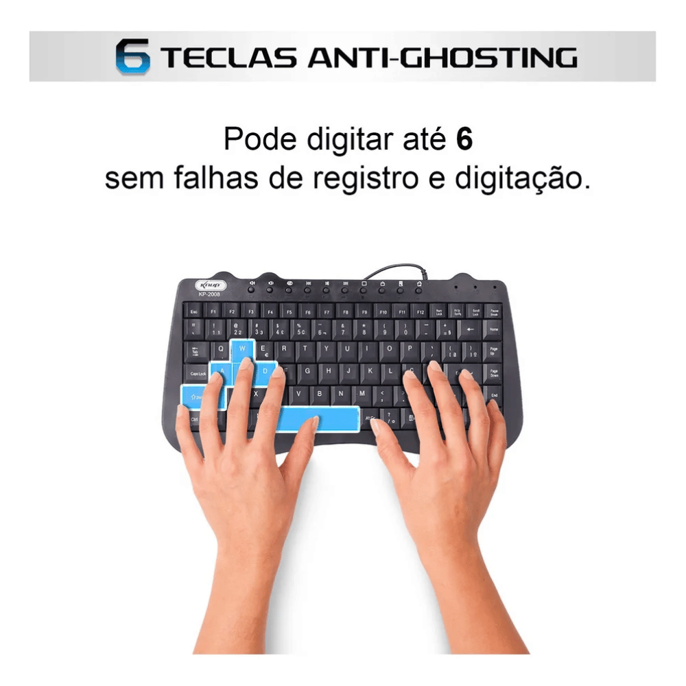 Teclado Slim Multimídia USB Knup - KP-2008