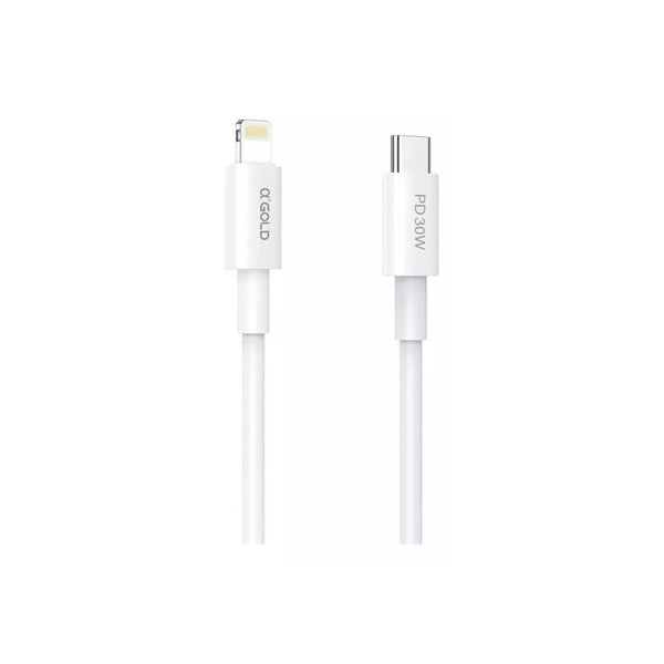 Cabo de Dados USB Lightning (Iphone) aGold 1mt 30W - CB-50