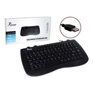 Mini Teclado Multimídia Com fio USB Slim Leon - K-10