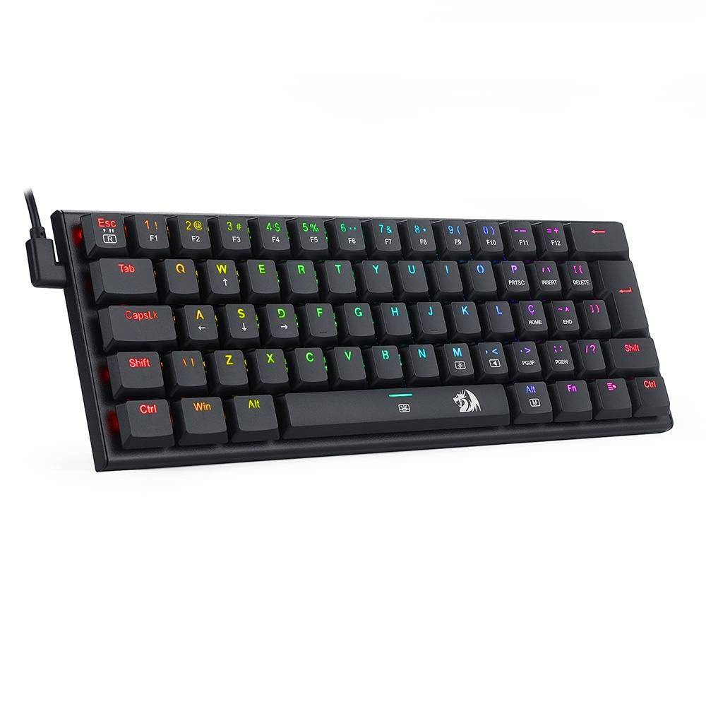 Teclado Gamer Mecânico Redragon Anivia RGB Switch Azul Preto - K614-RGB (PT-BLUE)